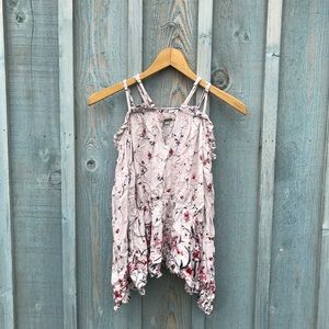 Gimmicks Cold-Shoulder Floral Blouse
